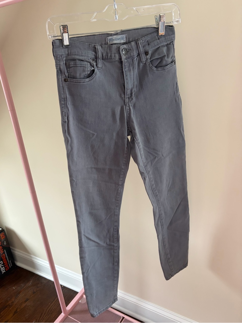 Madewell High Riser Skinny Jeans Ankle Pants Green Gray Size 25.